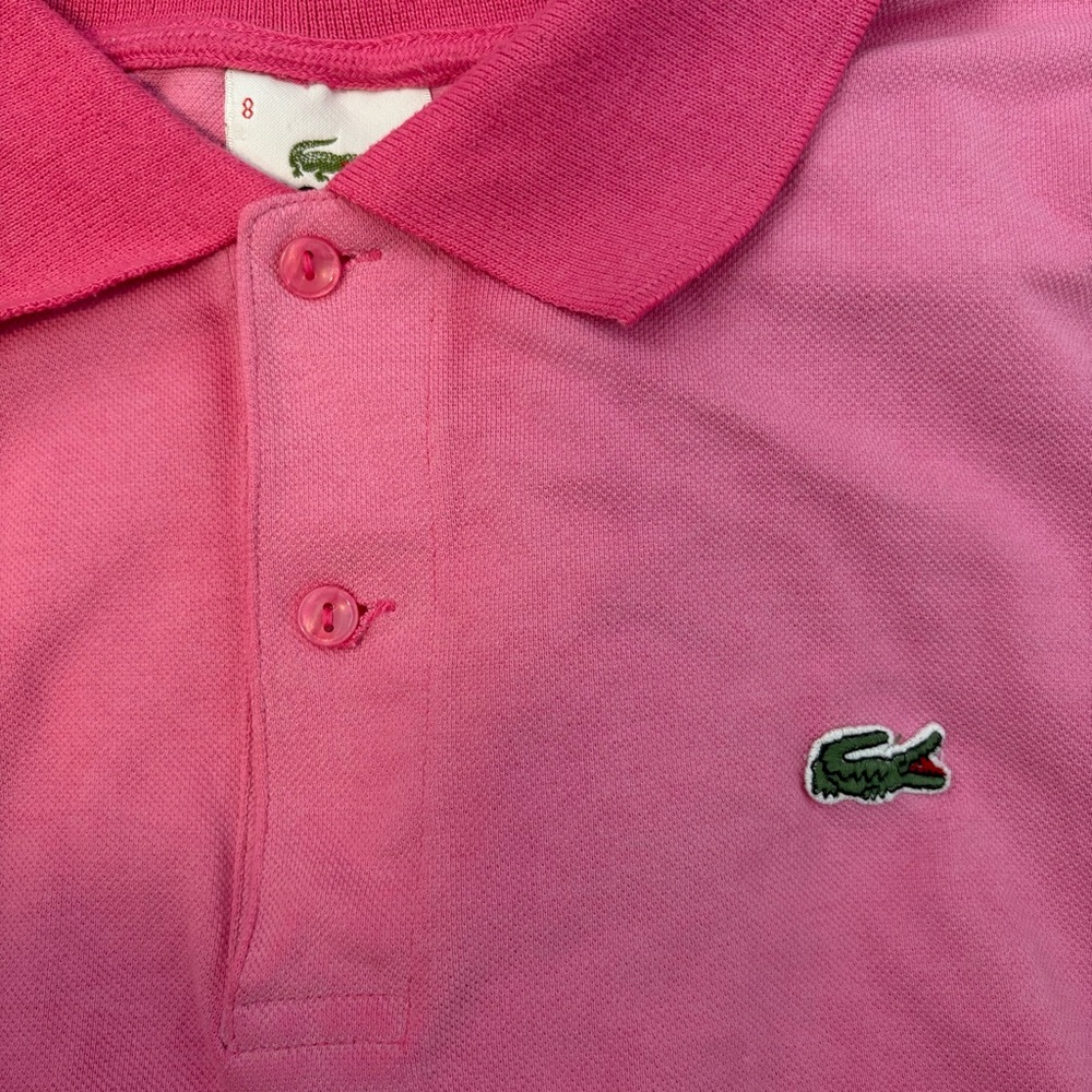Lacoste Vibrant Pink Polo mens size 8 (3X)